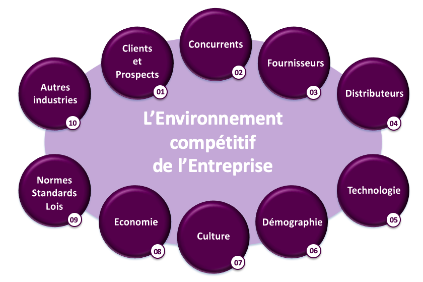 l’Environnement Compétitif de l’Entreprise - les 10 composants