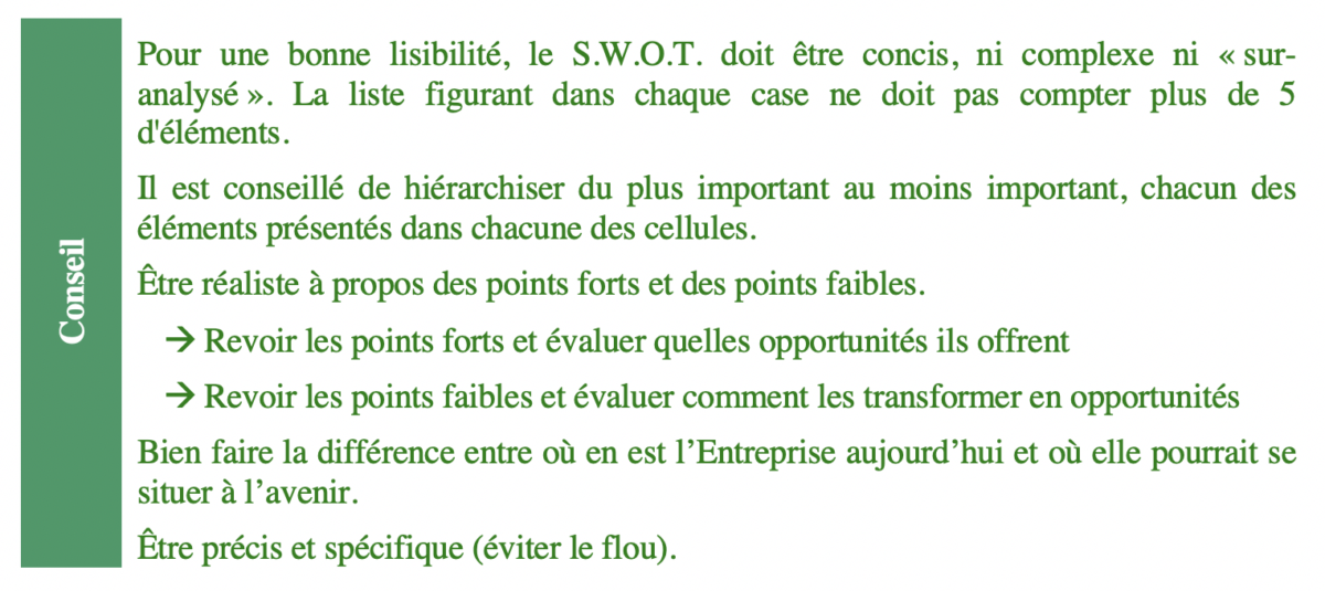 S.W.O.T. - conseils